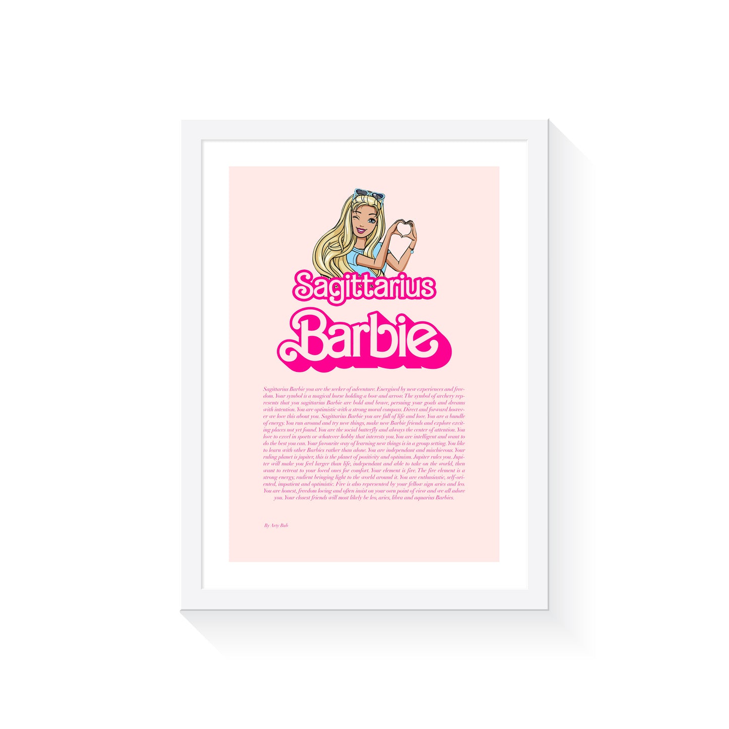 Sagittarius Barbie Zodiac Art Print