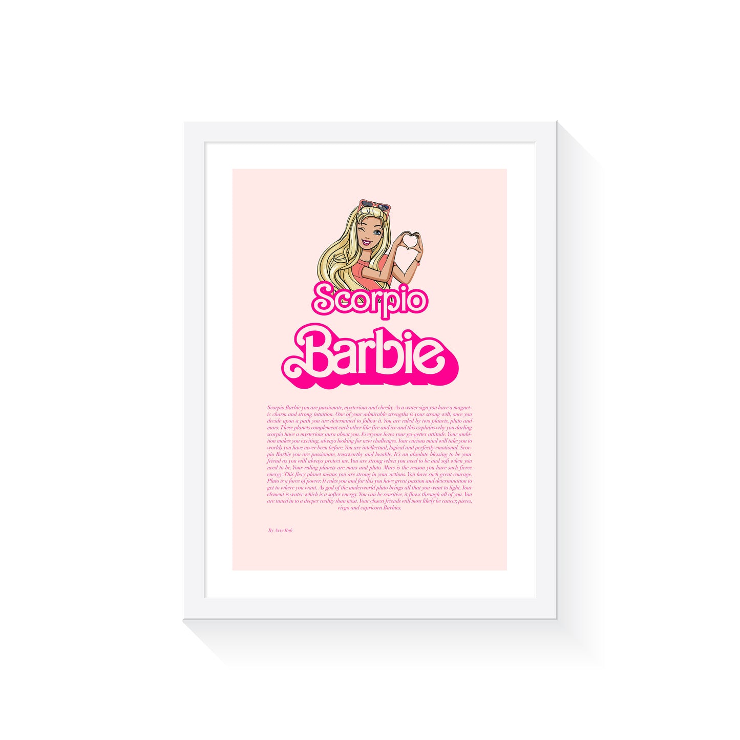 Scorpio Barbie Zodiac Art Print
