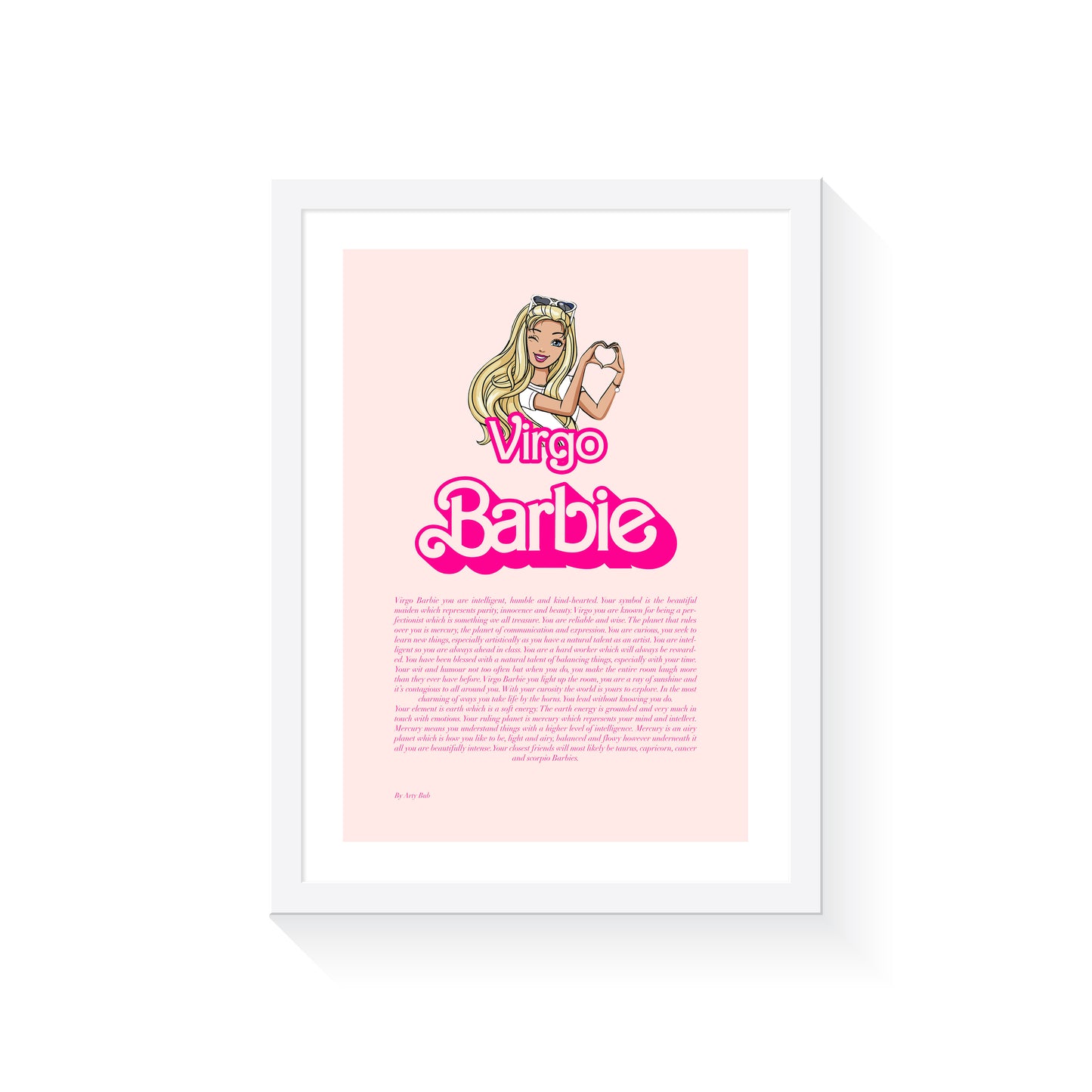 Virgo Barbie Zodiac Art Print