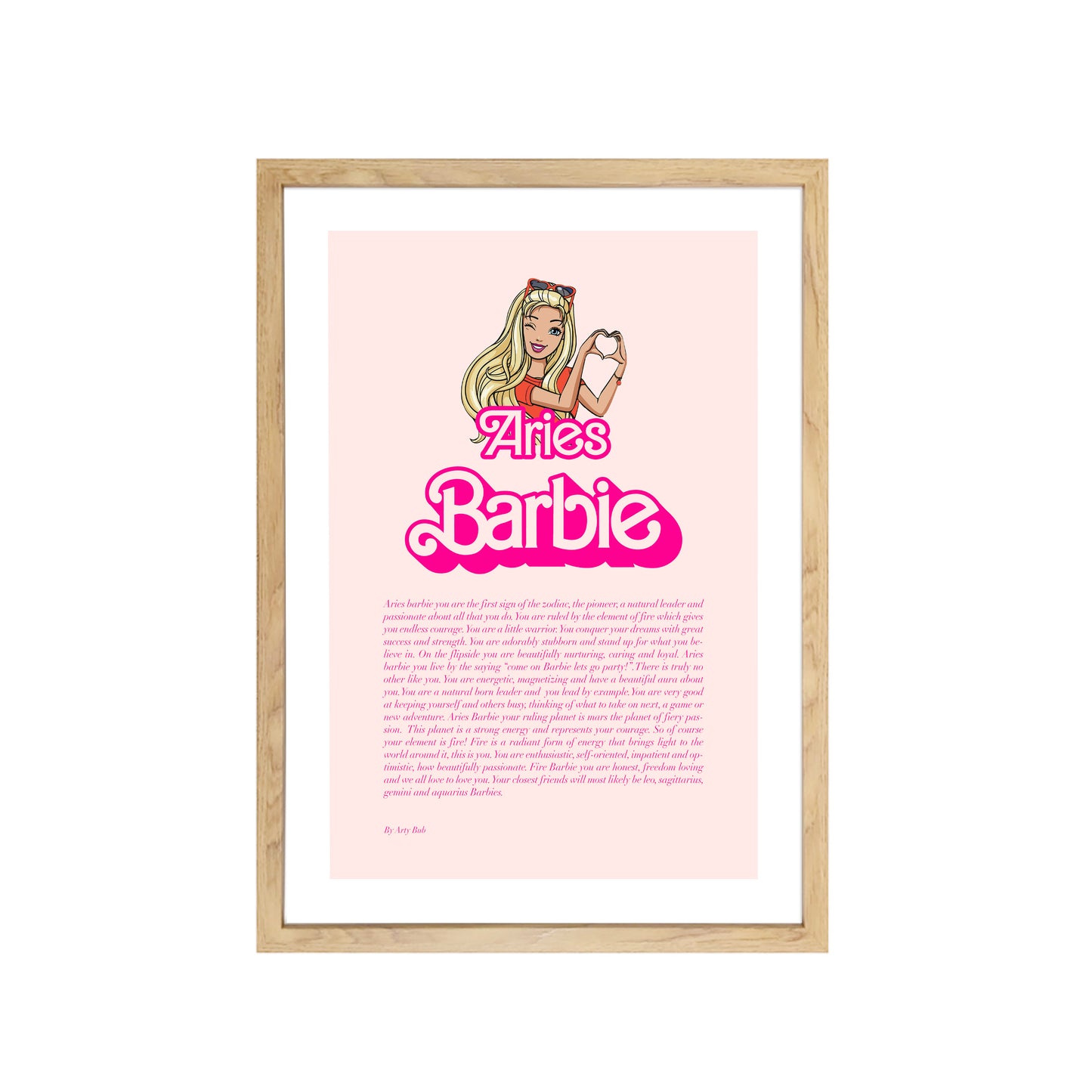 Aries Barbie Zodiac Art Print