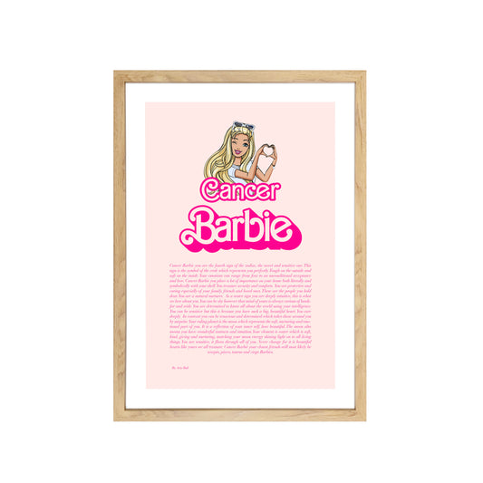 Cancer Barbie Zodiac Art Print