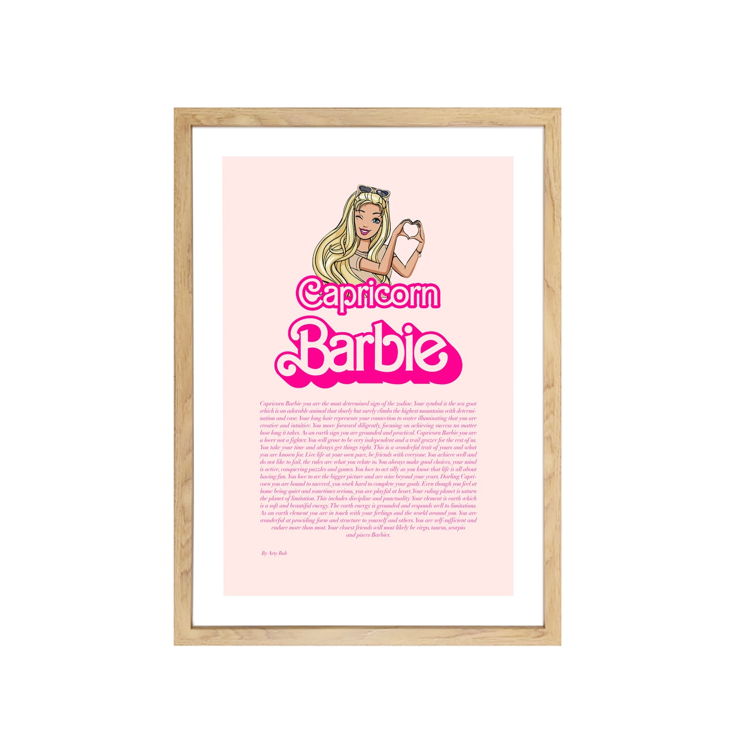 Capricorn Barbie Zodiac Art Print