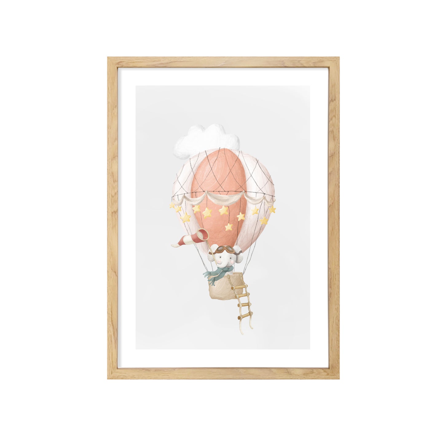 Hot Air Balloon Art Print | Mr Elephant