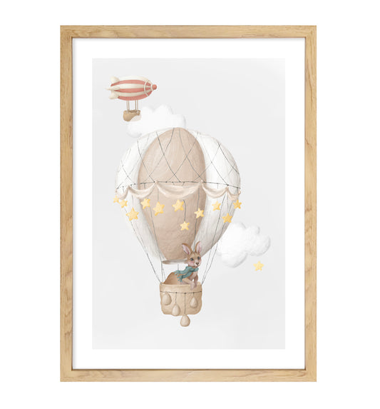 Australian Animal Hot Air Balloon Art Print |