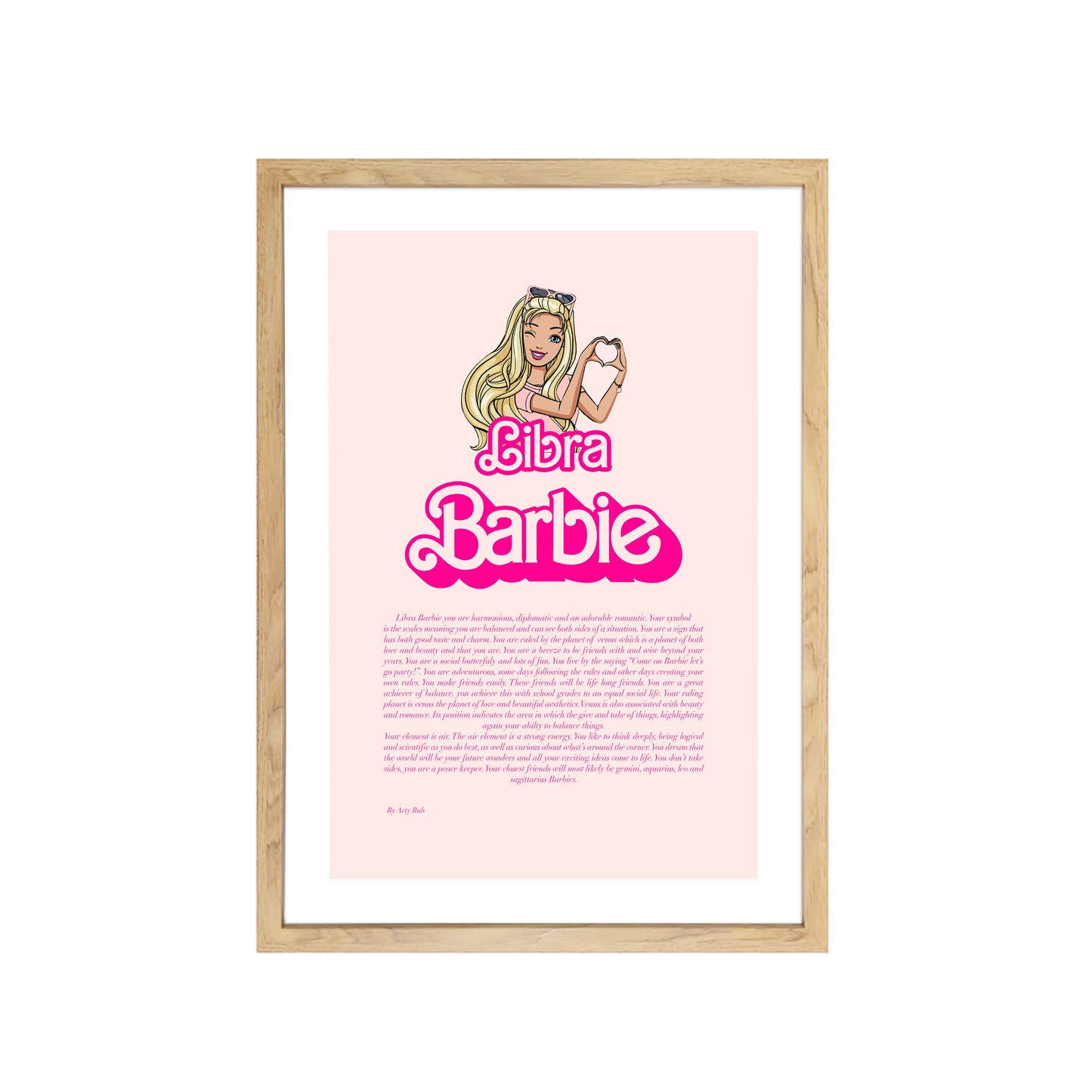 Libra Barbie Zodiac Art Print