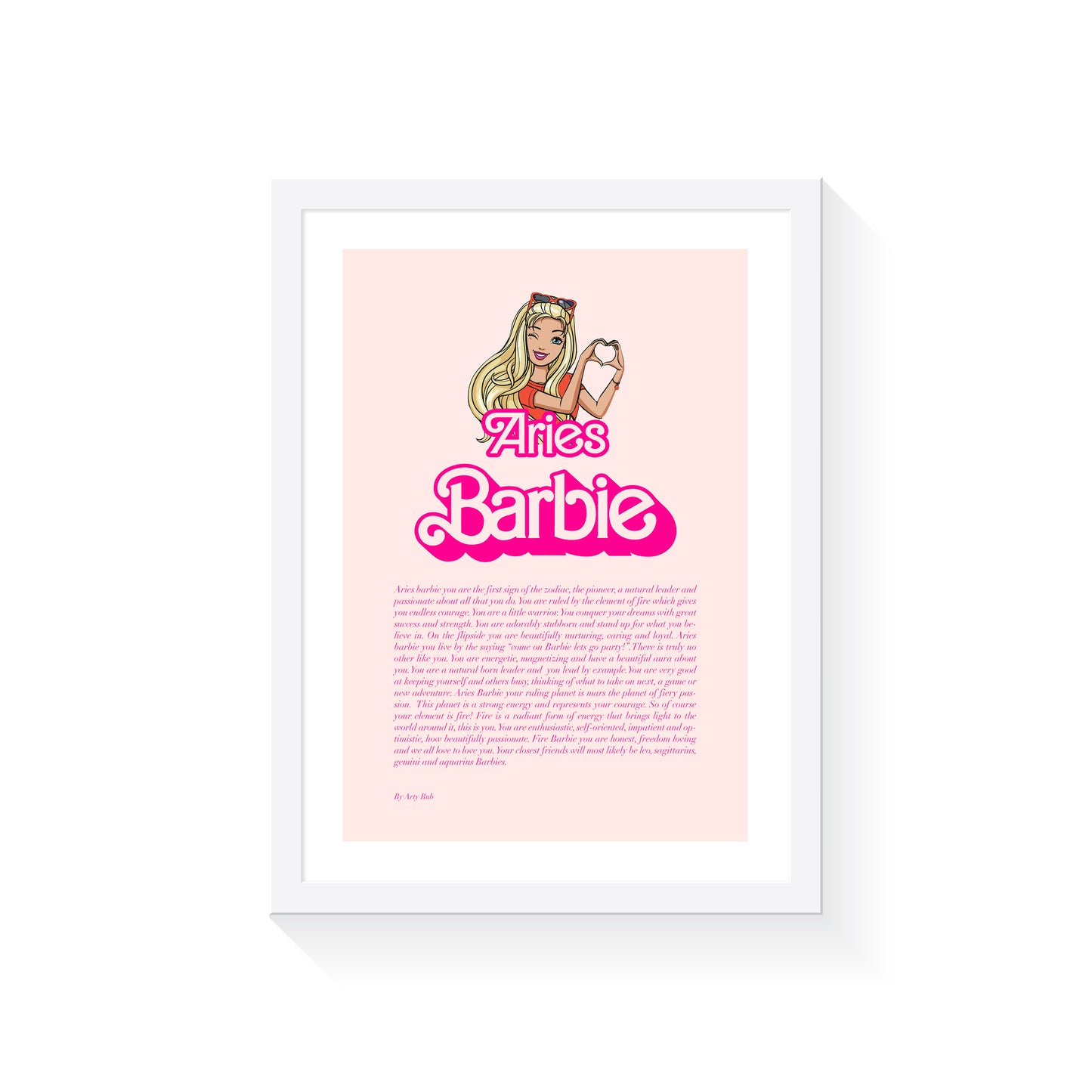 Aries Barbie Zodiac Art Print