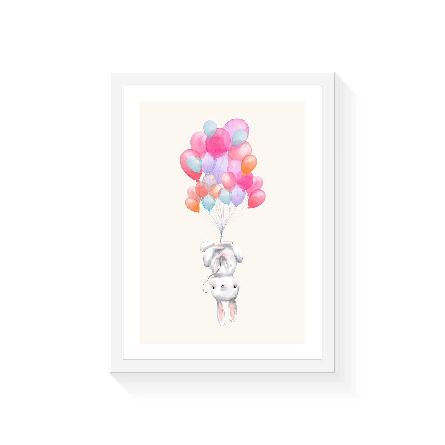 Bunny Balloons Art Print ||