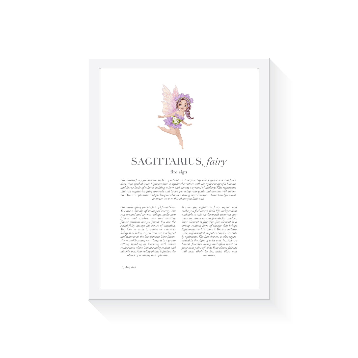 SAGITTARIUS Child Purple A4 Print Only