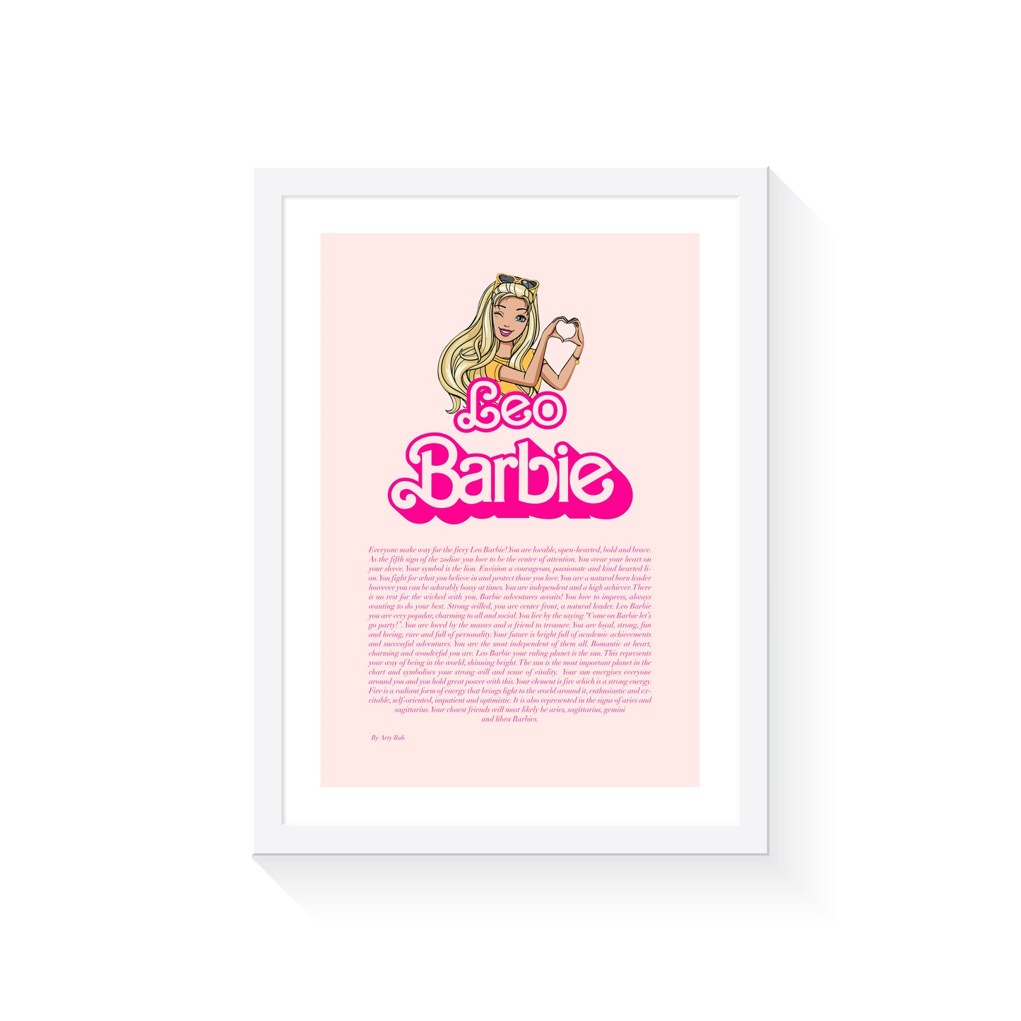 Leo Barbie Zodiac Art Print