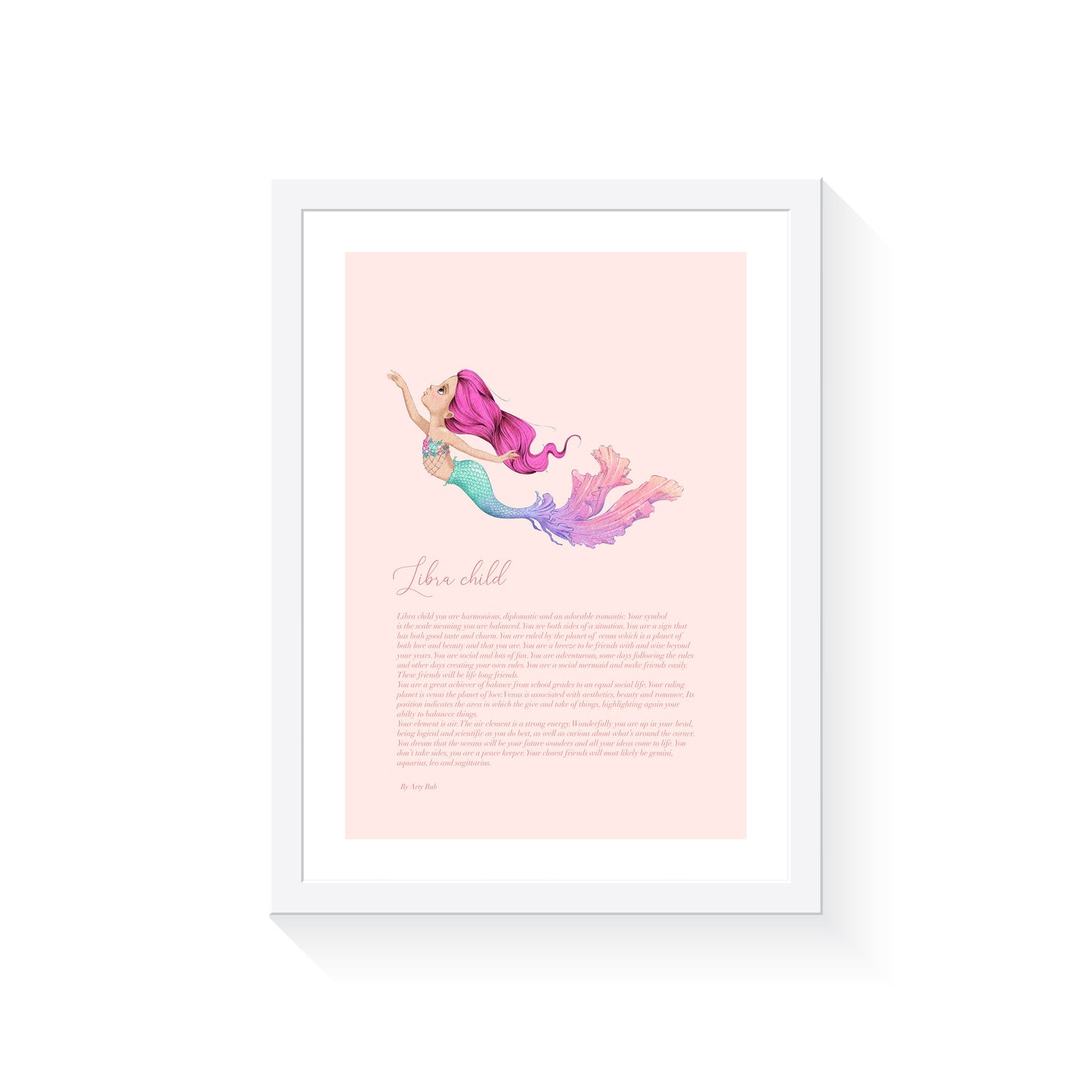 Libra Mermaid A3 Print Only