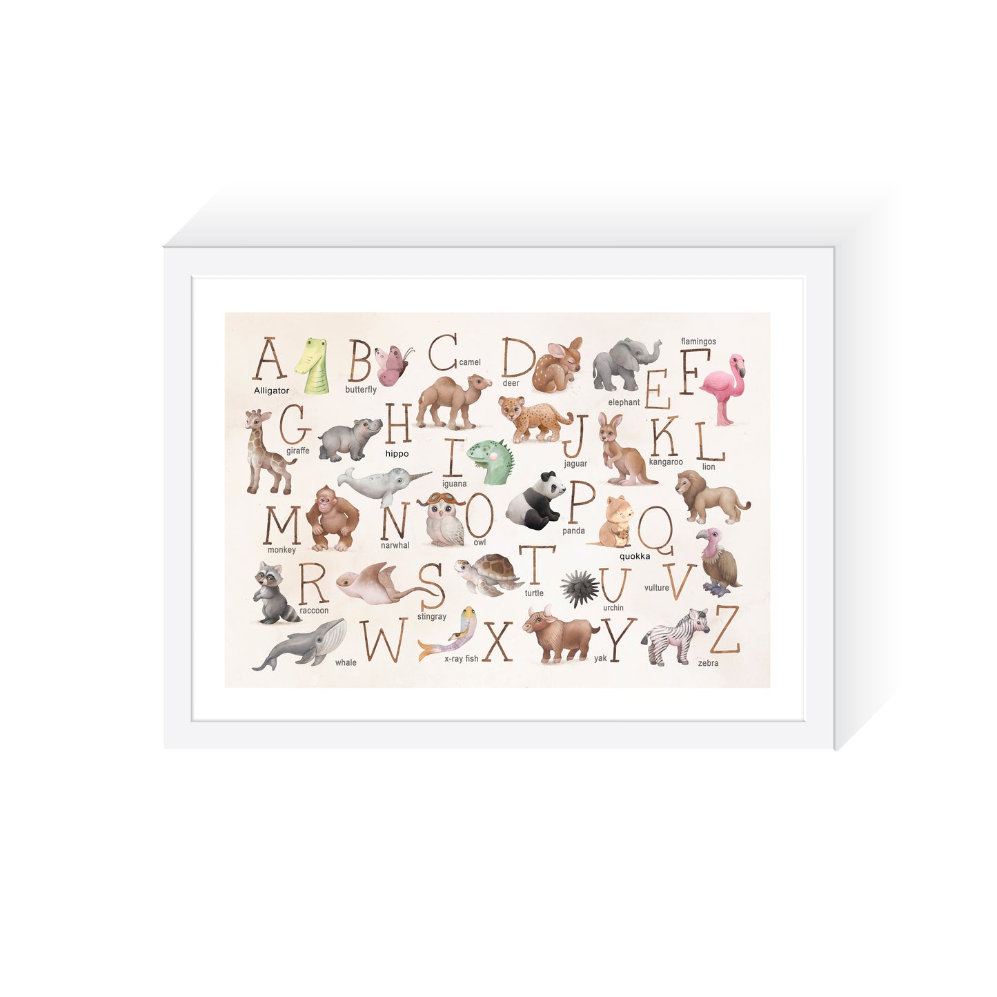 Animal Alphabet Art Print ||