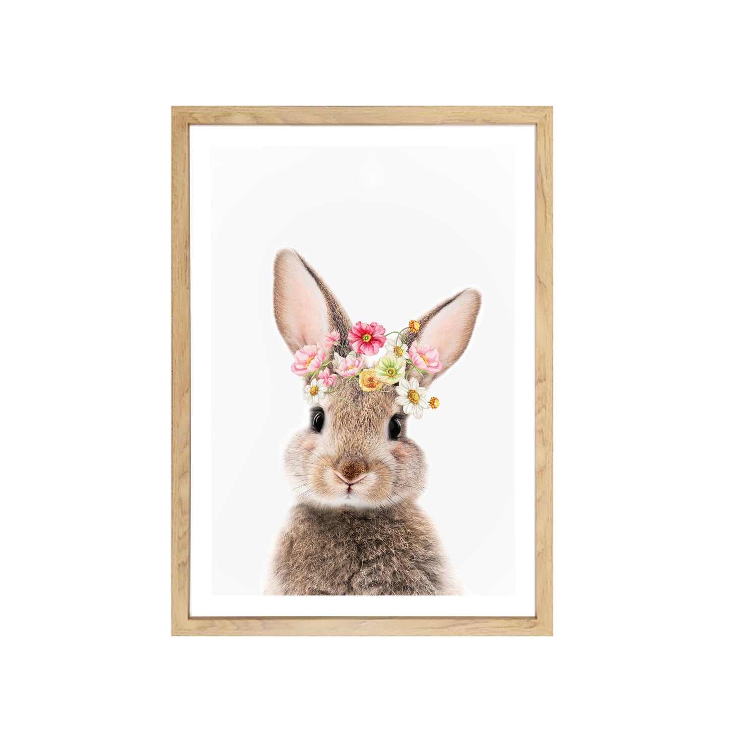 Baby Bunny Rabbit with Floral Crown