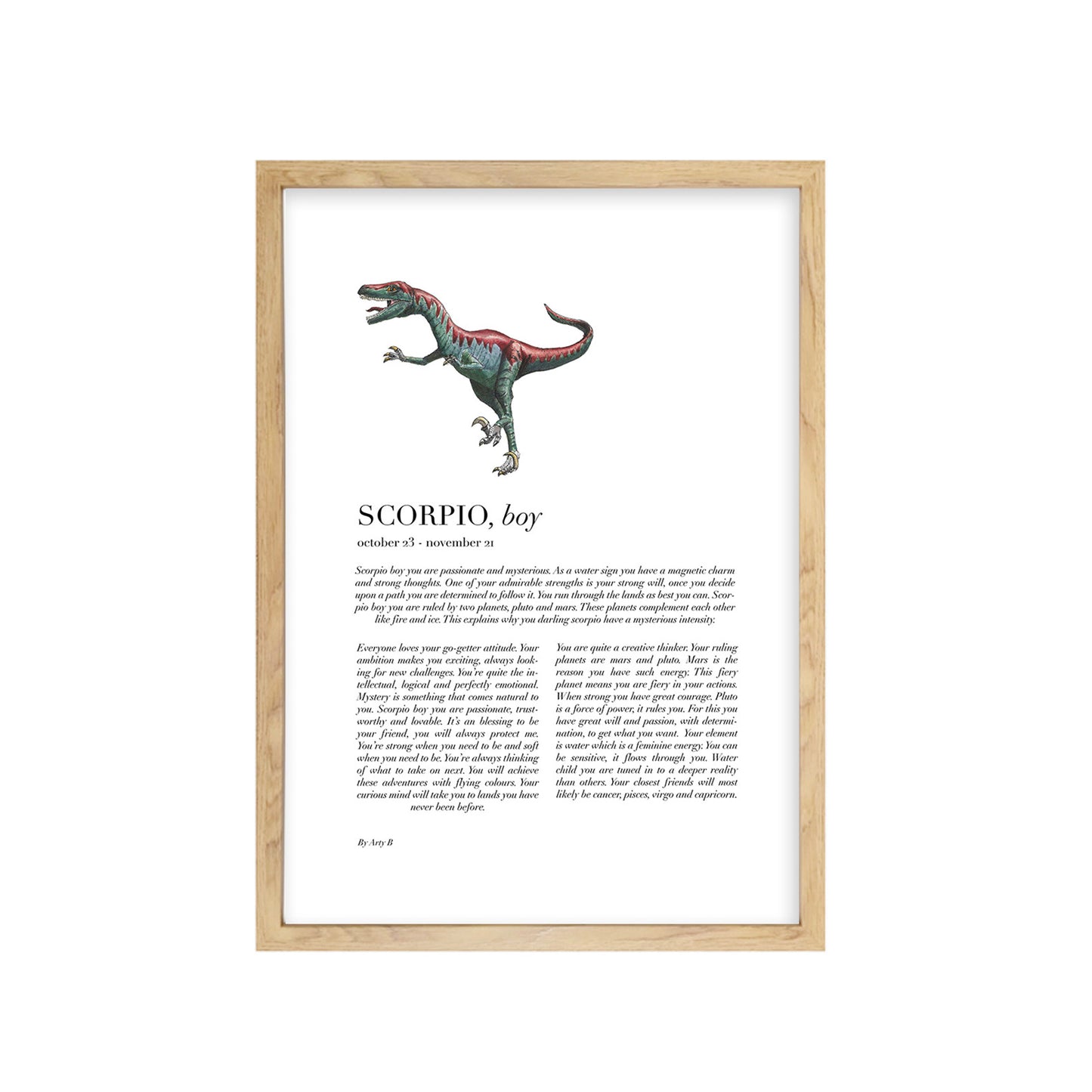 SCORPIO Child Dinosaur Velociraptor
