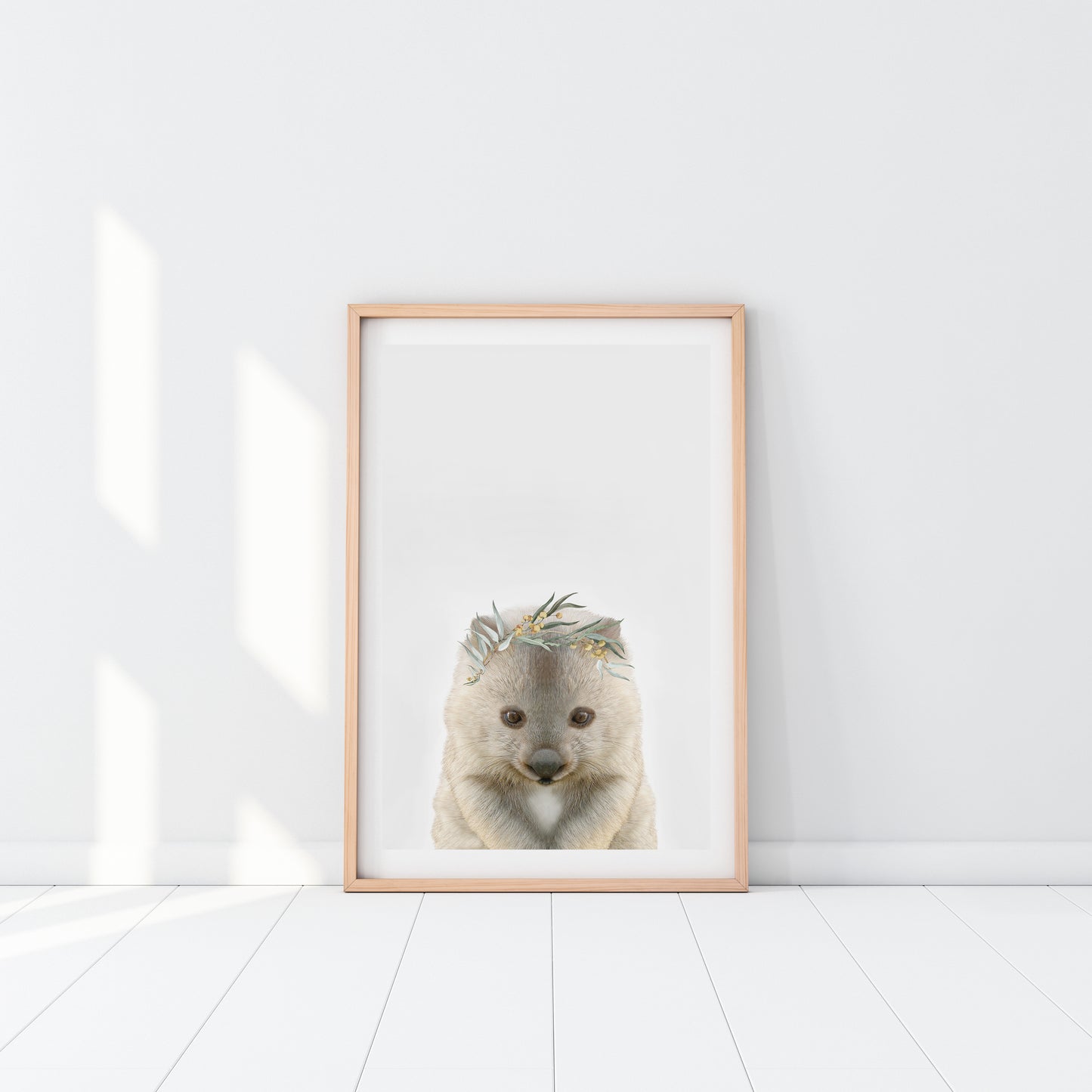 Australian Wombat Eucalyptus Crown Art Print