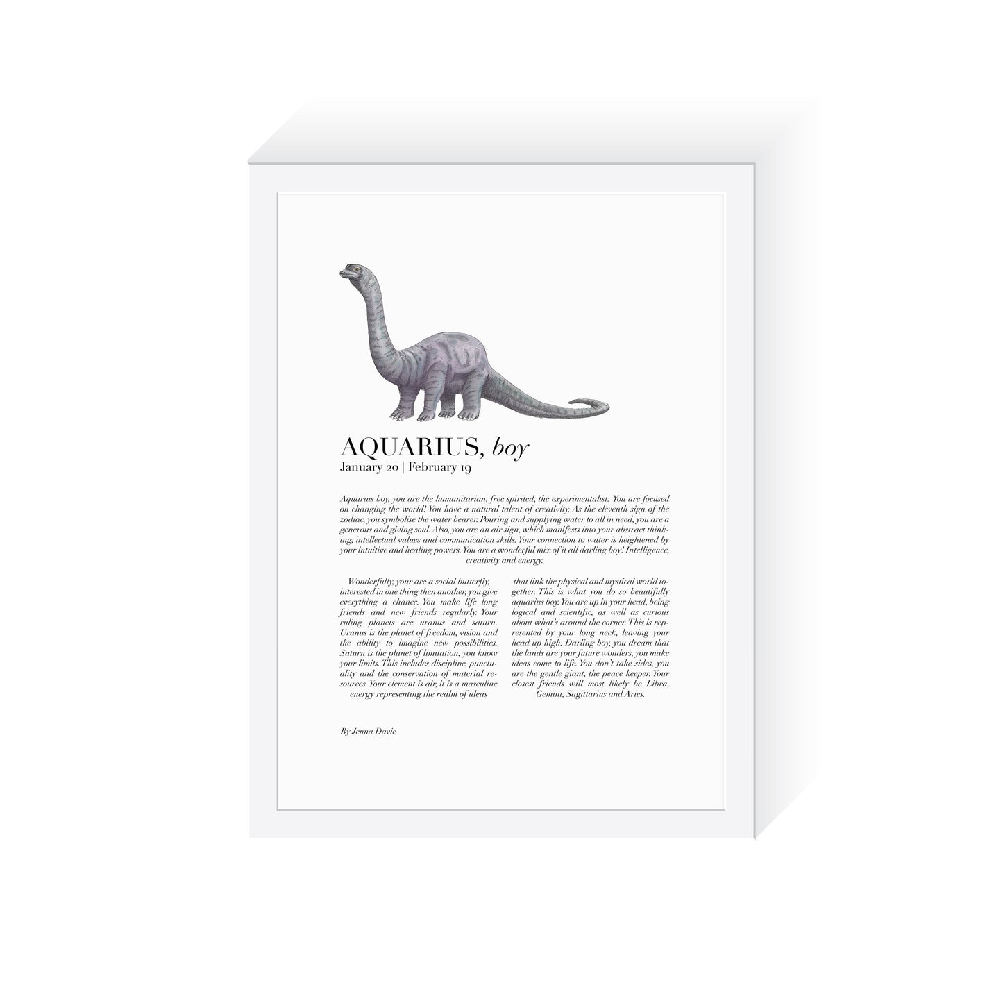 AQUARIUS Child Dinosaur Brachiosaurus A3 Print only