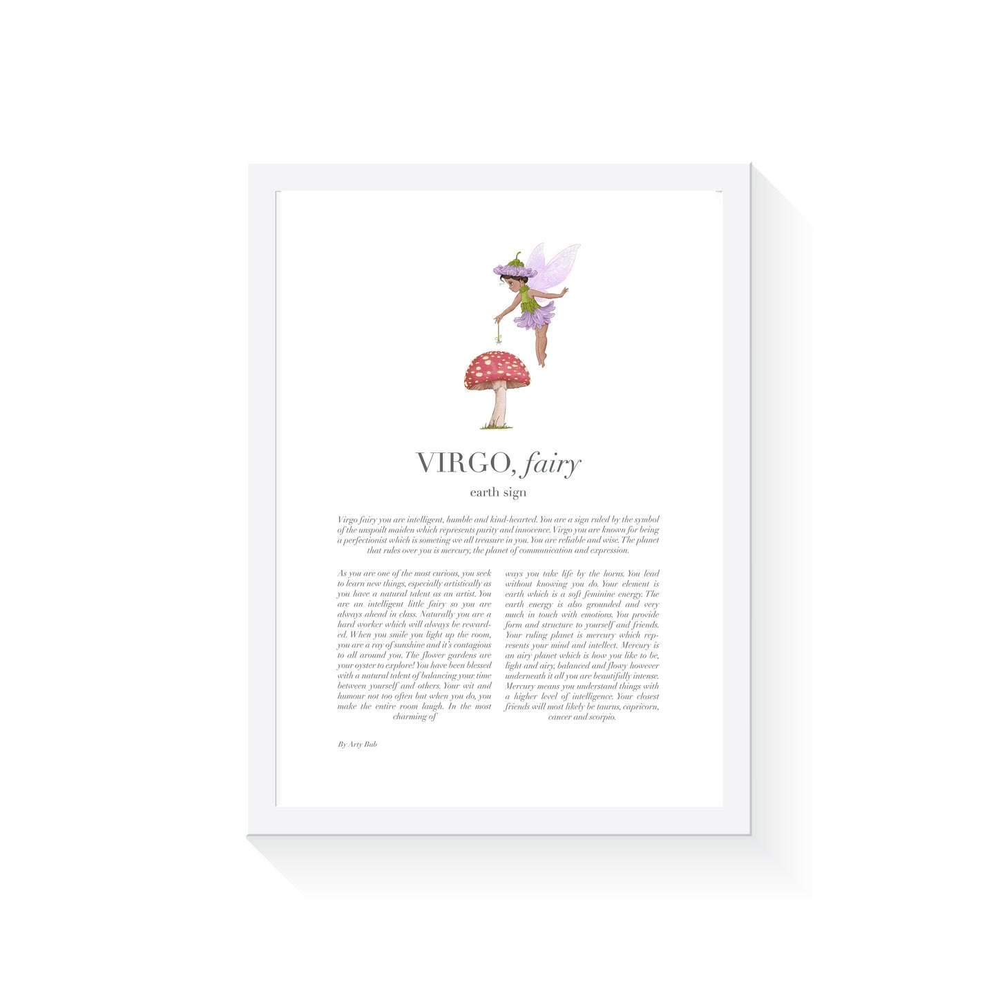 VIRGO Child Purple A4 Print Only