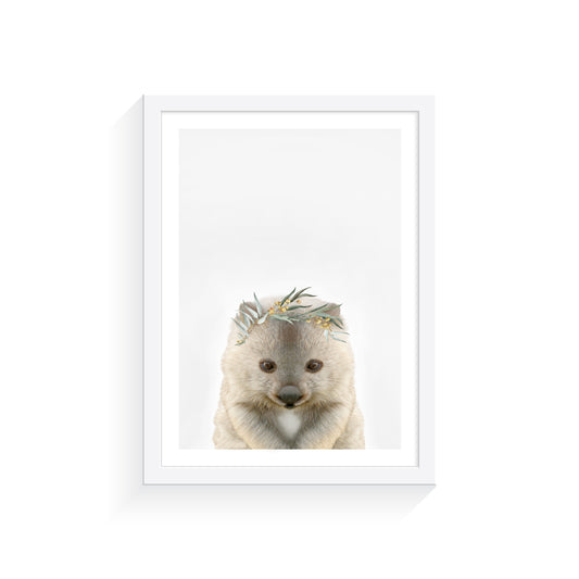 Australian Wombat Eucalyptus Crown Art Print